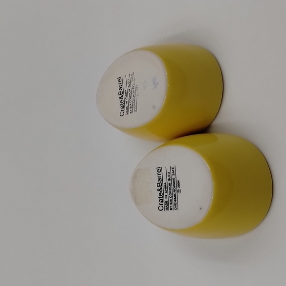 Crate & Barrel Egg Cups Easter Yellow Ceramic. - Picture 4 of 7